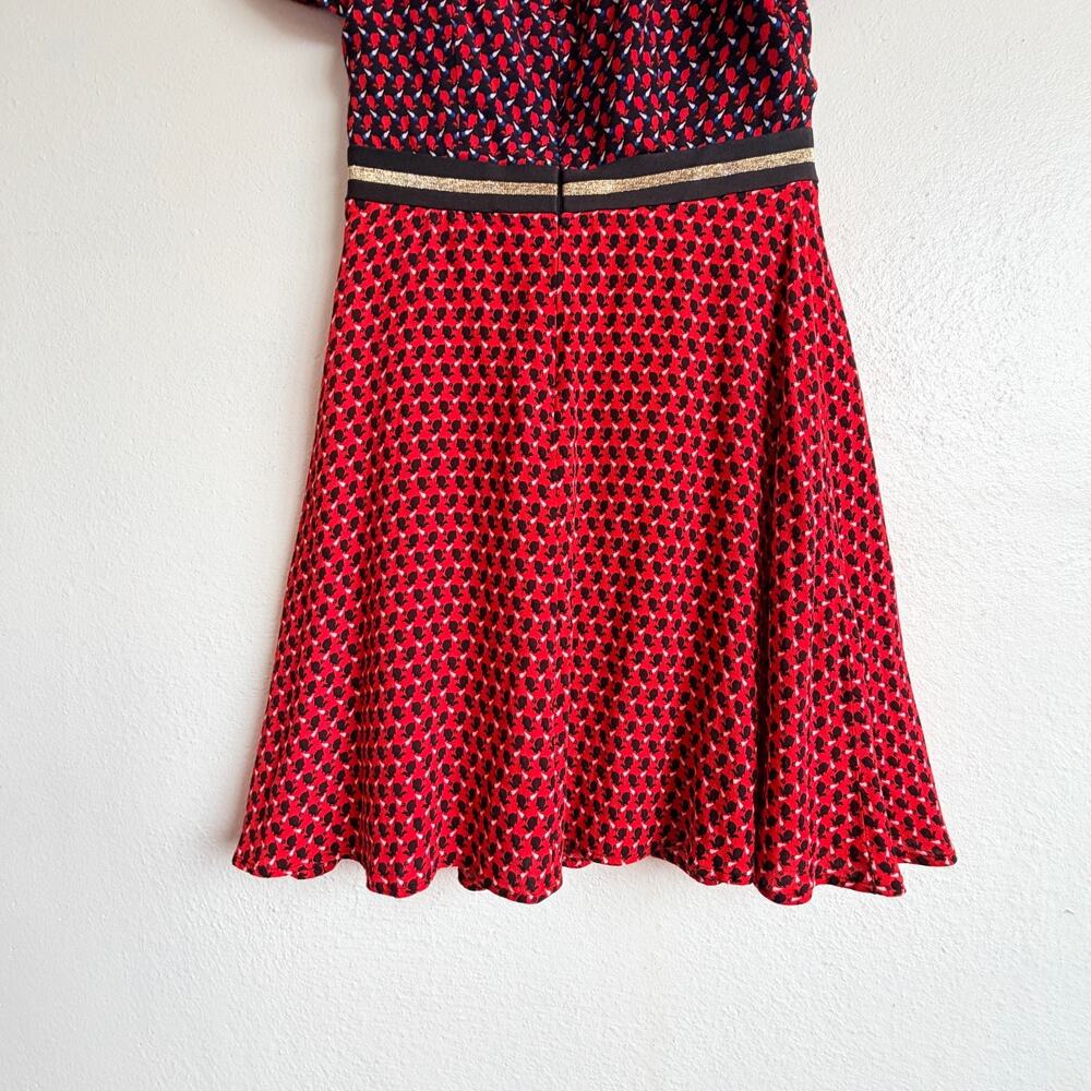 Anthropologie Maeve Amici Rabbit Colorblocked Twee Dress Size 4 MSRP $148 - Picture 2 of 11